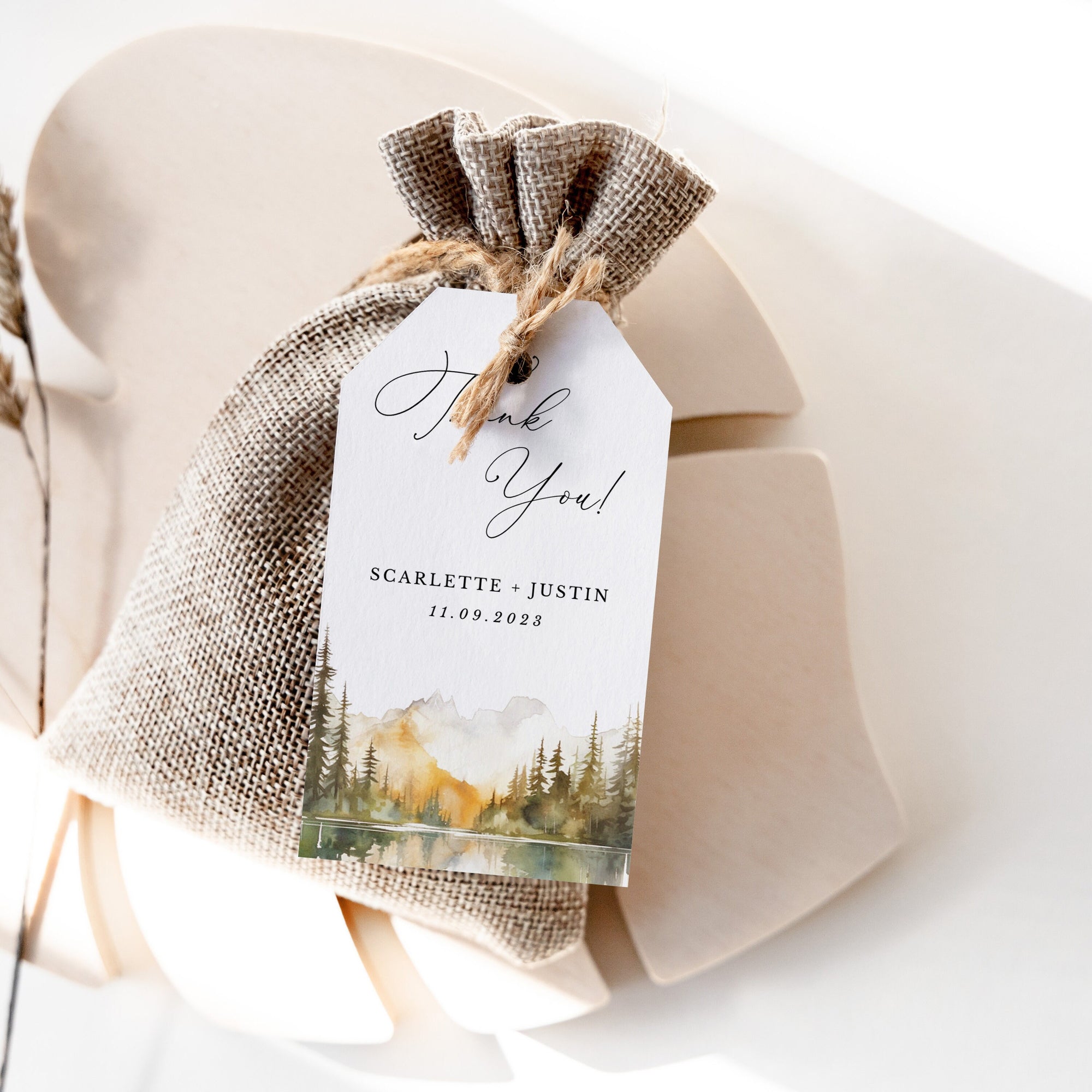 ARNA Printable Thank You Tags Mountain Theme