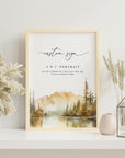 ARNA Fall Mountain Small Wedding Sign Template