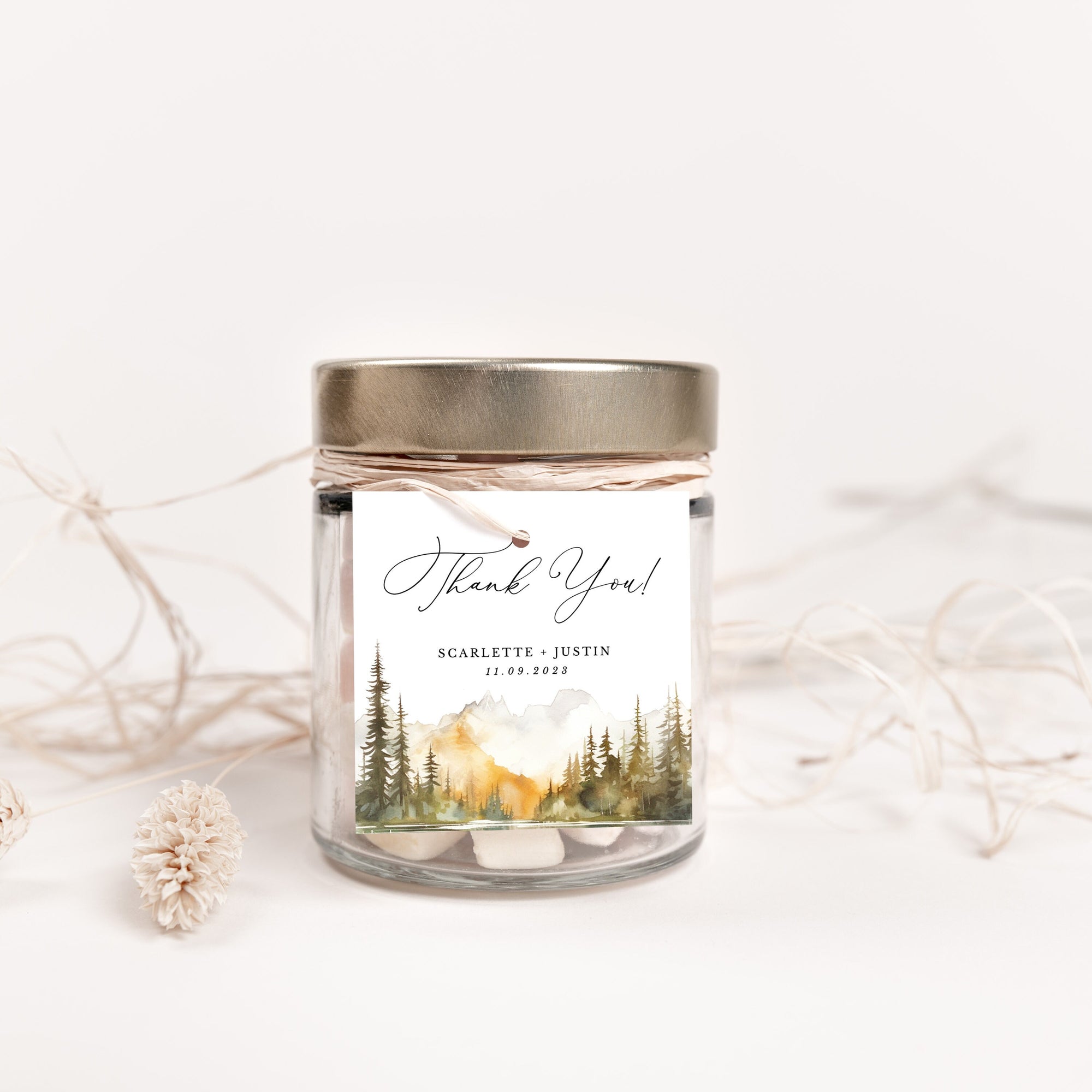 ARNA Printable Thank You Tags Mountain Theme