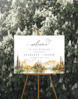 ARNA Fall Mountain Wedding Welcome Sign Template