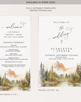 ARNA Fall Mountain Wedding Program Template
