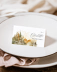 ARNA Fall Mountain Wedding Place Card Template