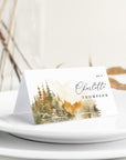 ARNA Fall Mountain Wedding Place Card Template