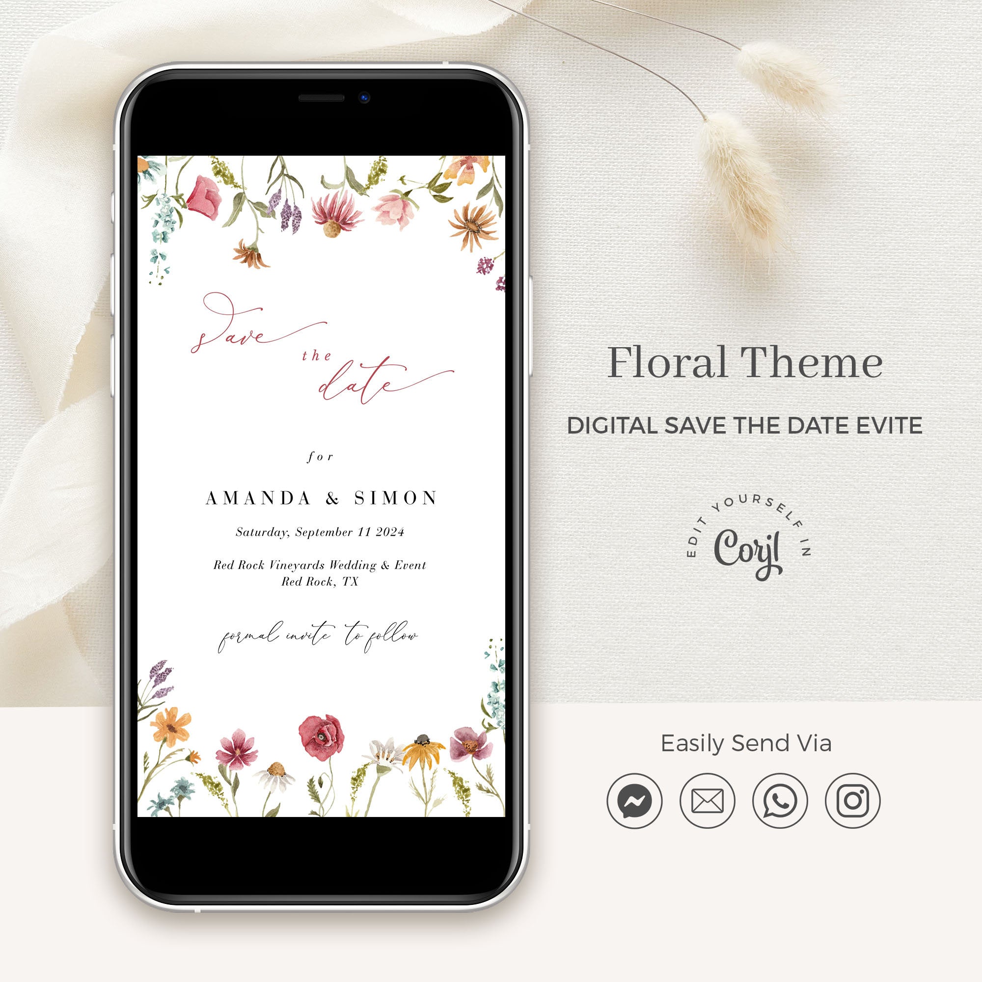 APRIL Spring Save the Date Digital