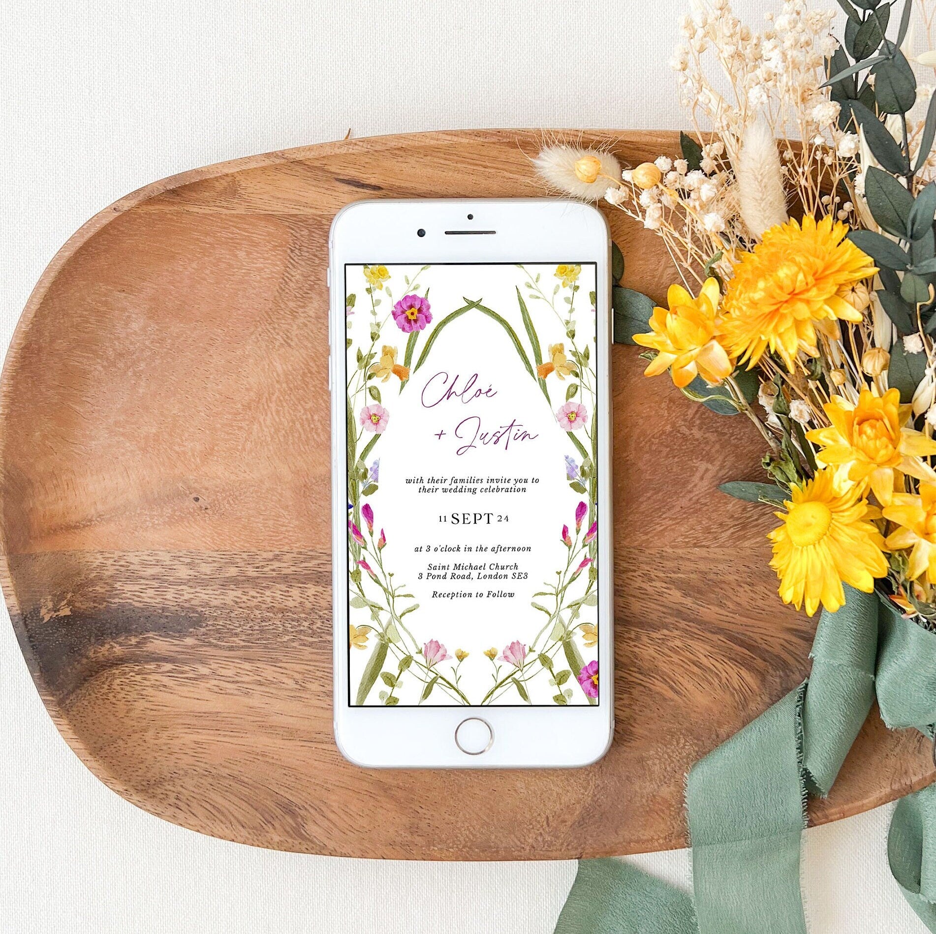 CHLOÉ Spring Wedding Invitation Digital Set