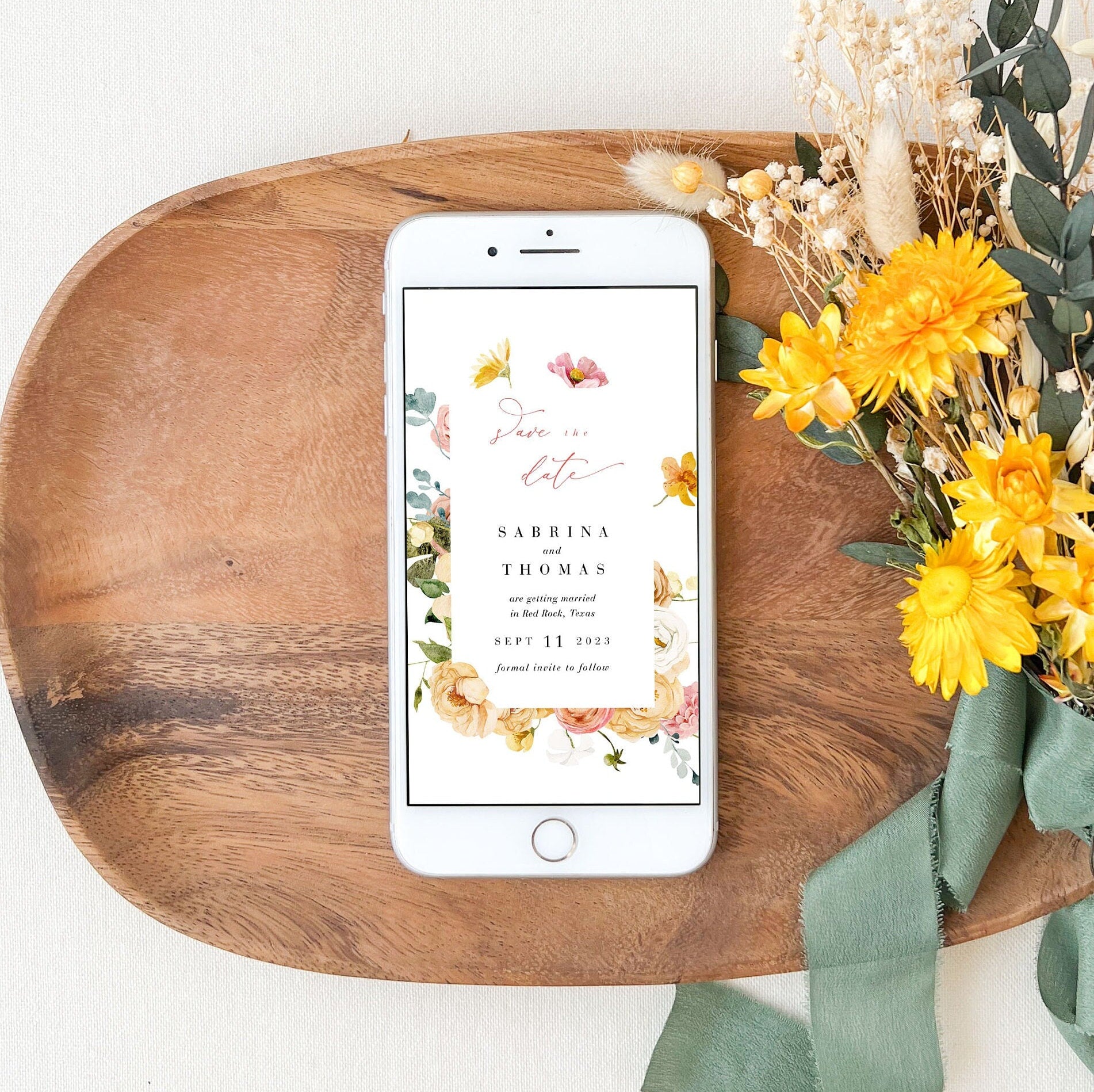 JUNE Wildflower Save the Date Digital