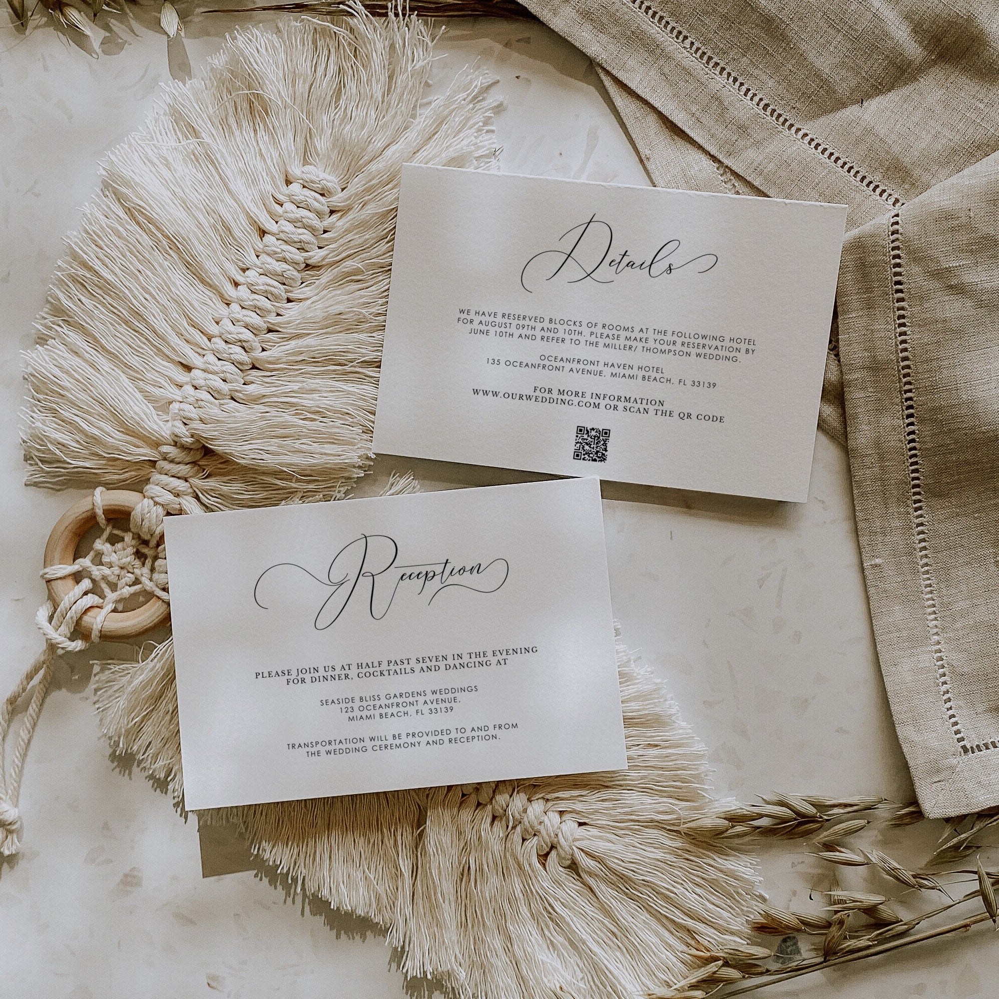 ELLA Classic Wedding Invitation Suite Template