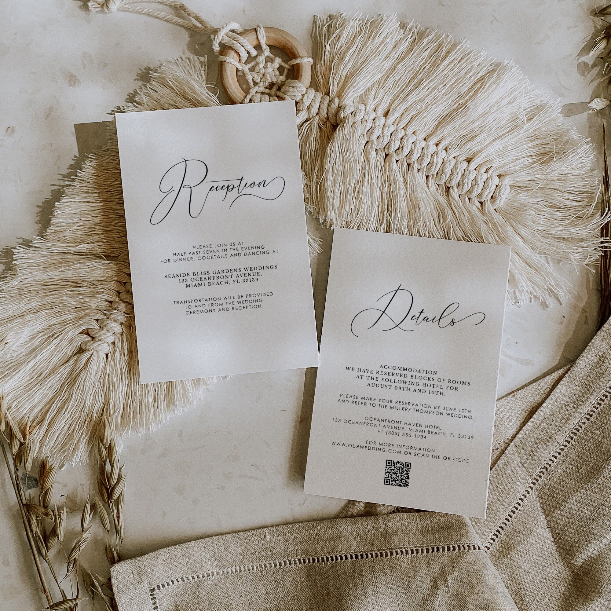 ELLA Wedding Invitation Suite Template