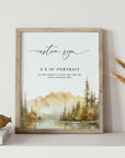 ARNA Fall Mountain Small Wedding Sign Template