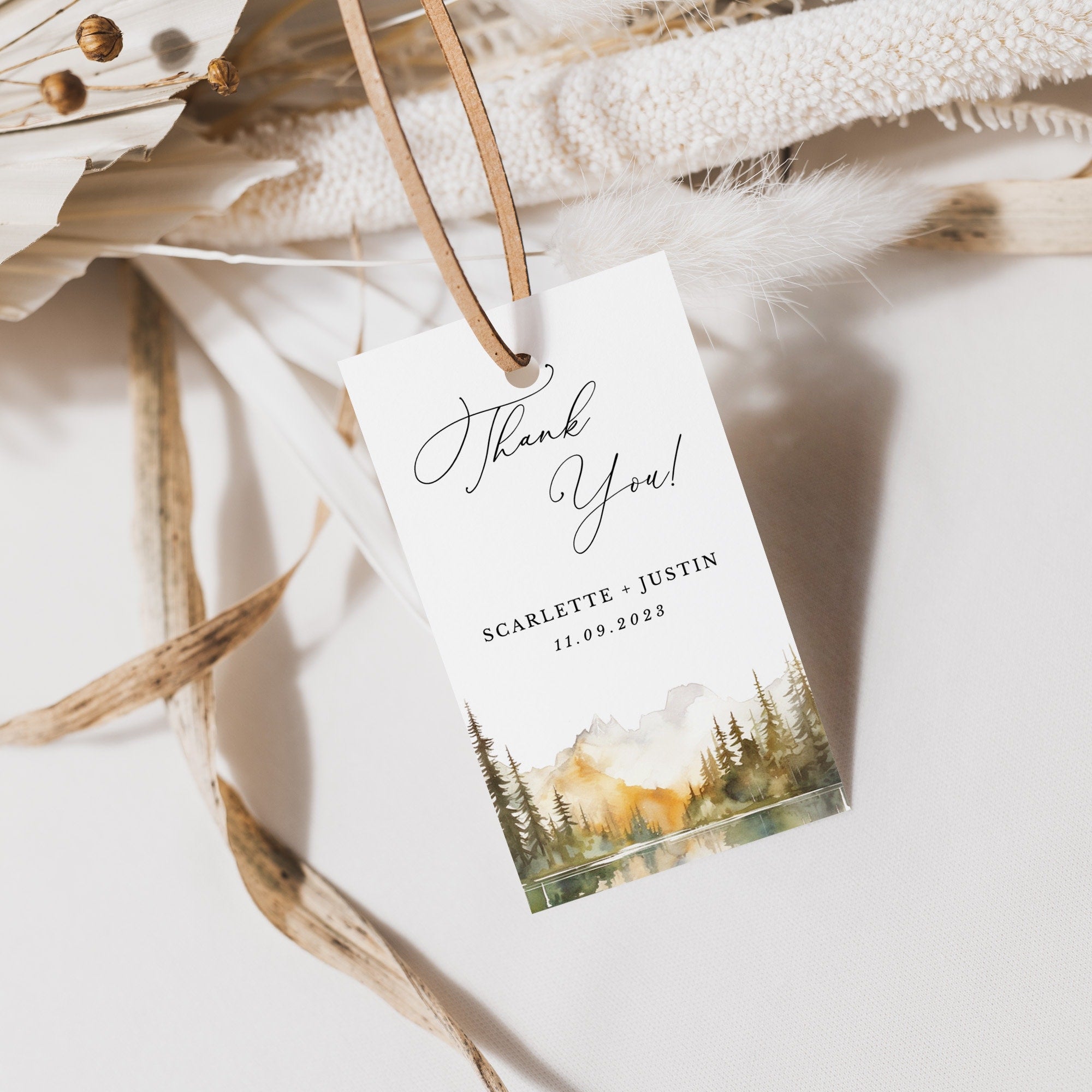 ARNA Printable Thank You Tags Mountain Theme