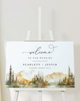 ARNA Fall Mountain Wedding Welcome Sign Template