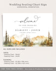 ARNA Fall Mountain Wedding Welcome Sign Template