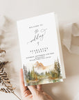 ARNA Fall Mountain Wedding Program Template