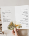 ARNA Fall Mountain Wedding Program Template