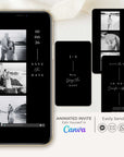 LAURA Animated Save the Date Video Template - Black