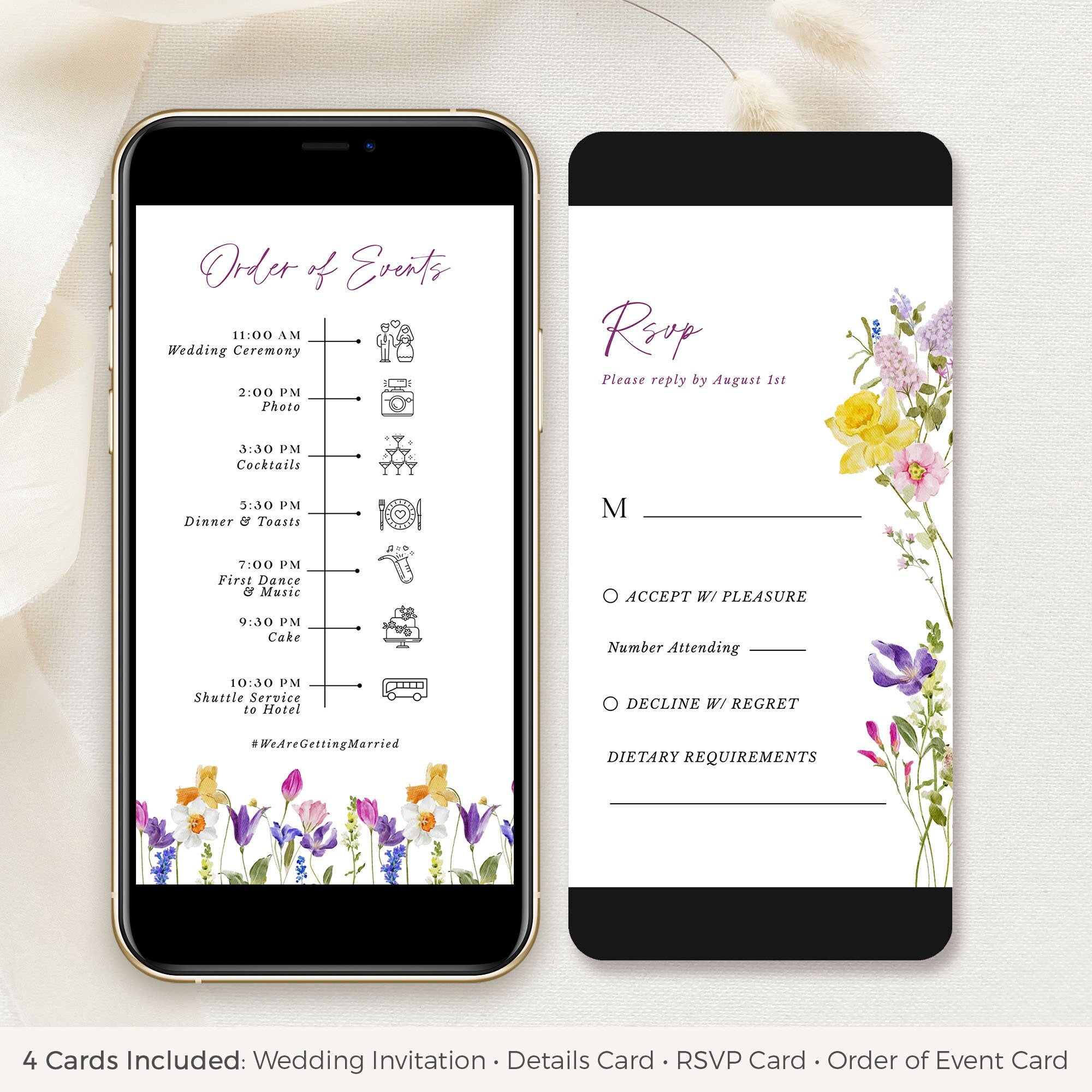 CHLOÉ Wildflower Wedding Invitation Digital