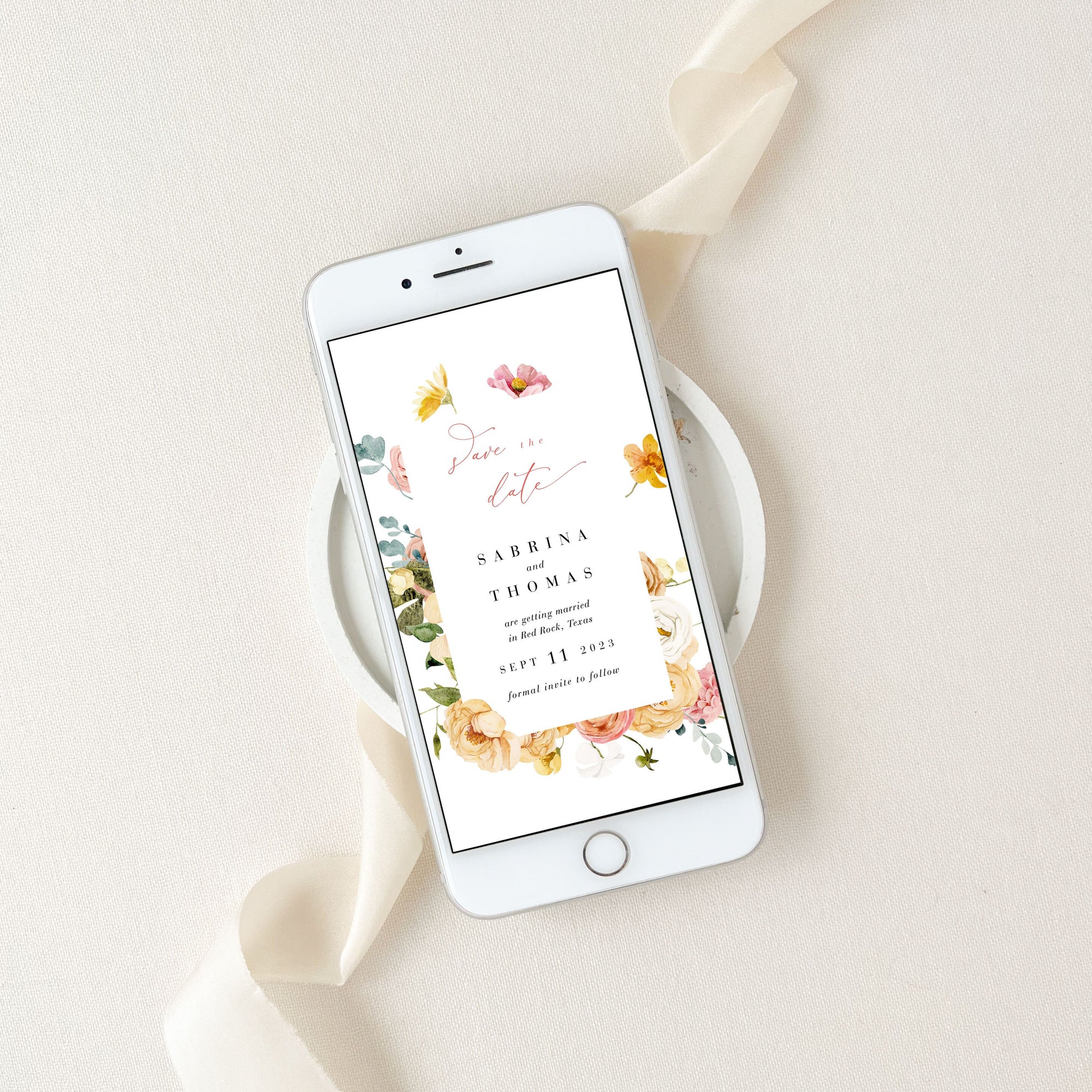 JUNE Wildflower Save the Date Digital