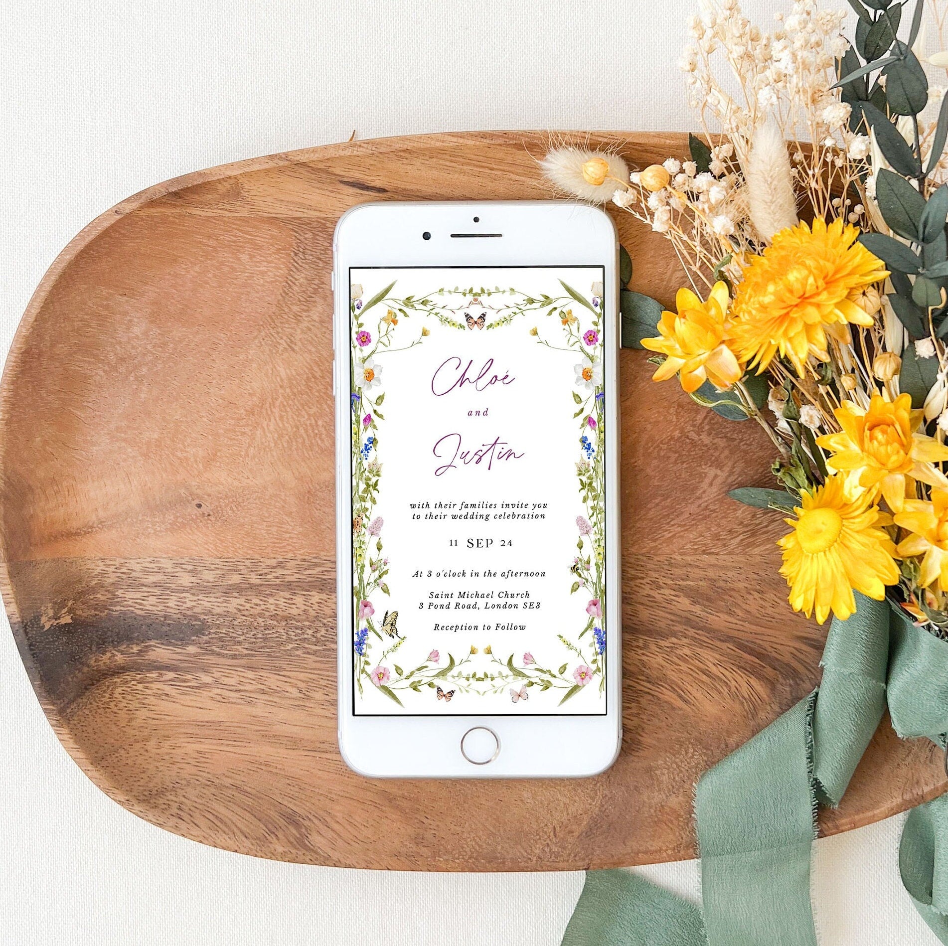 CHLOÉ Wildflower Wedding Invitation Digital