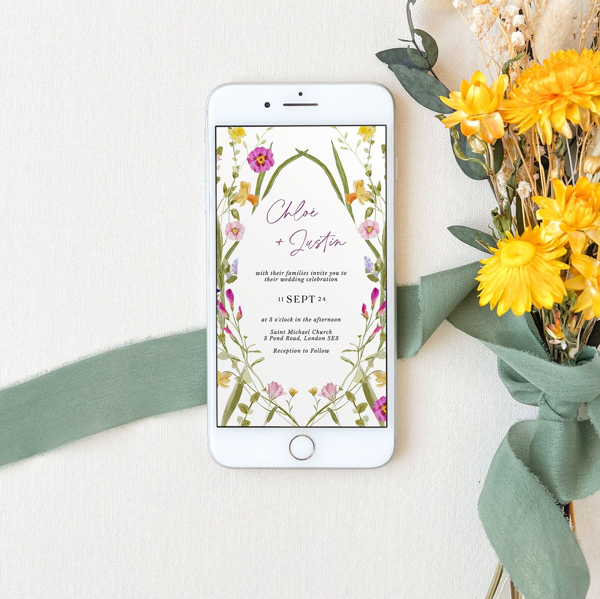 CHLOÉ Spring Wedding Invitation Digital Set