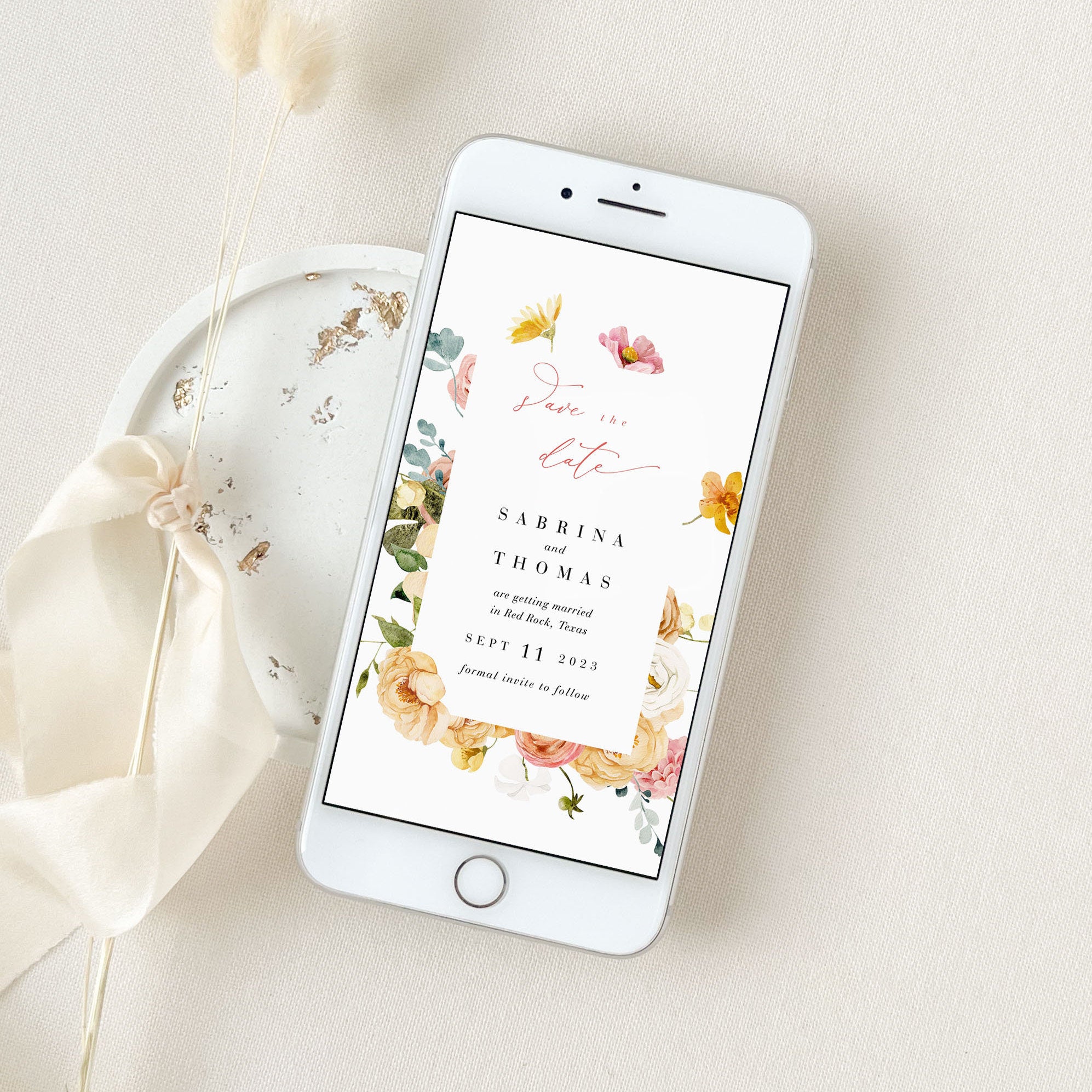 JUNE Wildflower Save the Date Digital