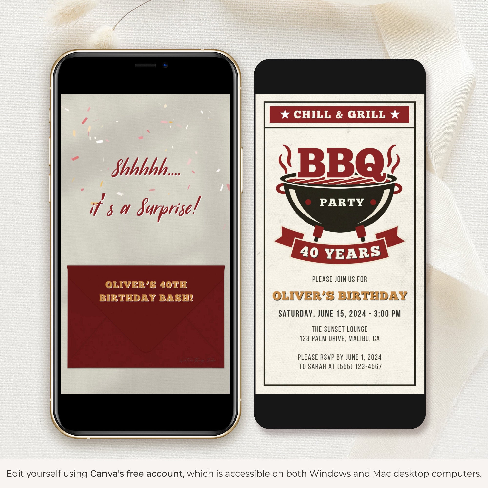 Bbq Birthday Invitation Video Template