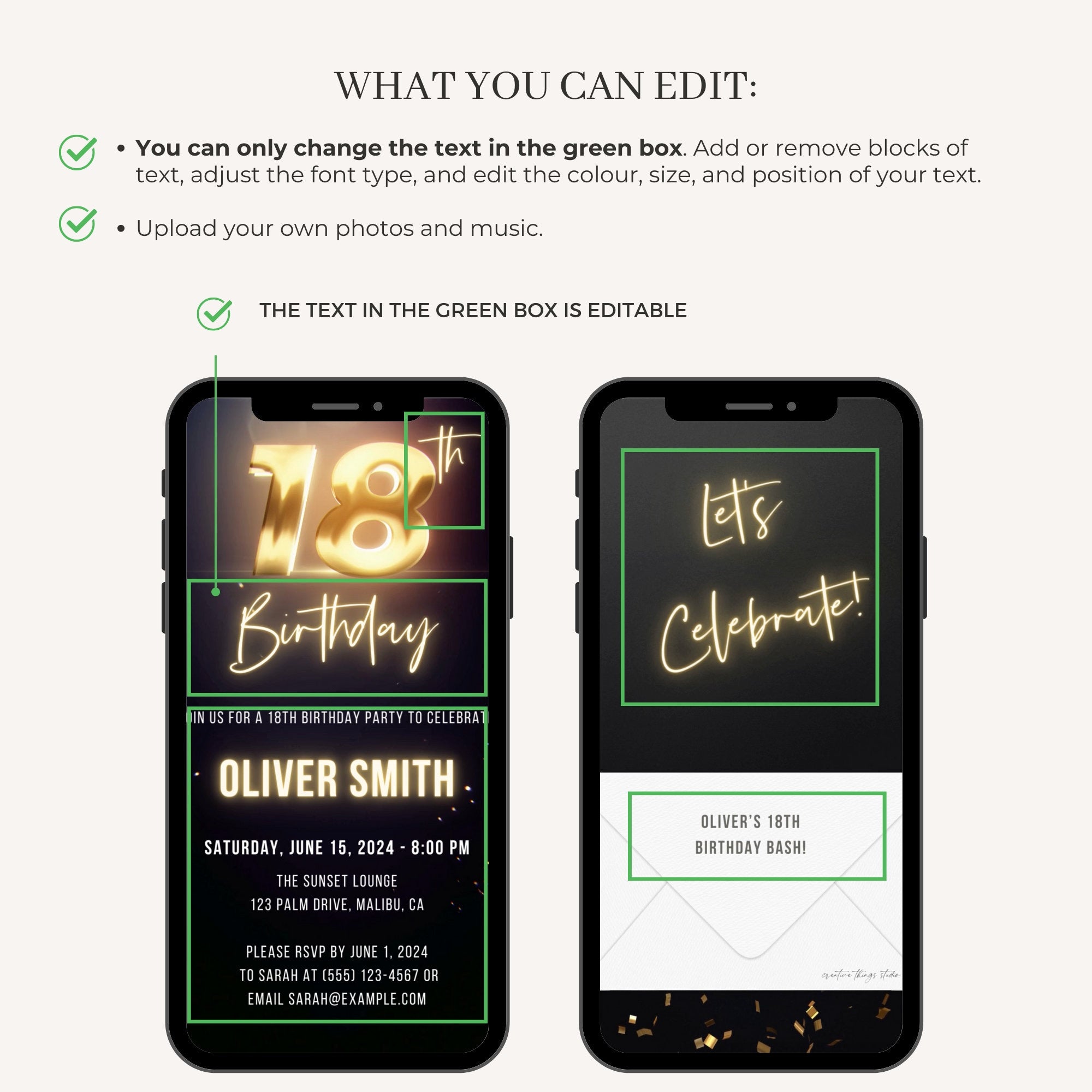 GLEAM Animated Birthday Invitation Video