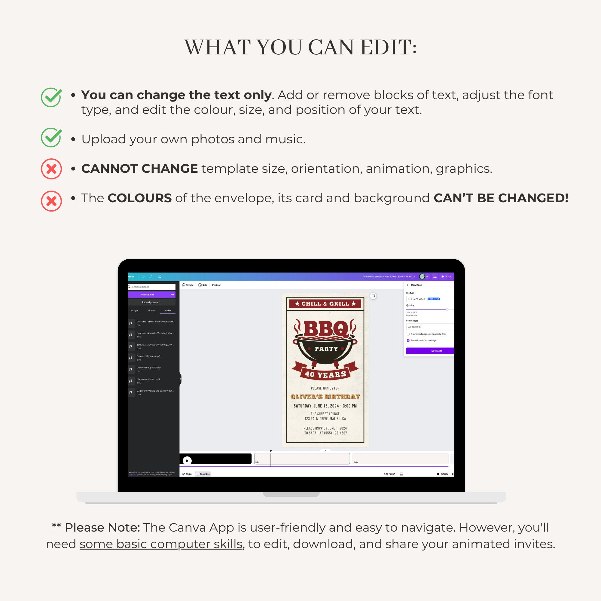 Bbq Birthday Invitation Video Template