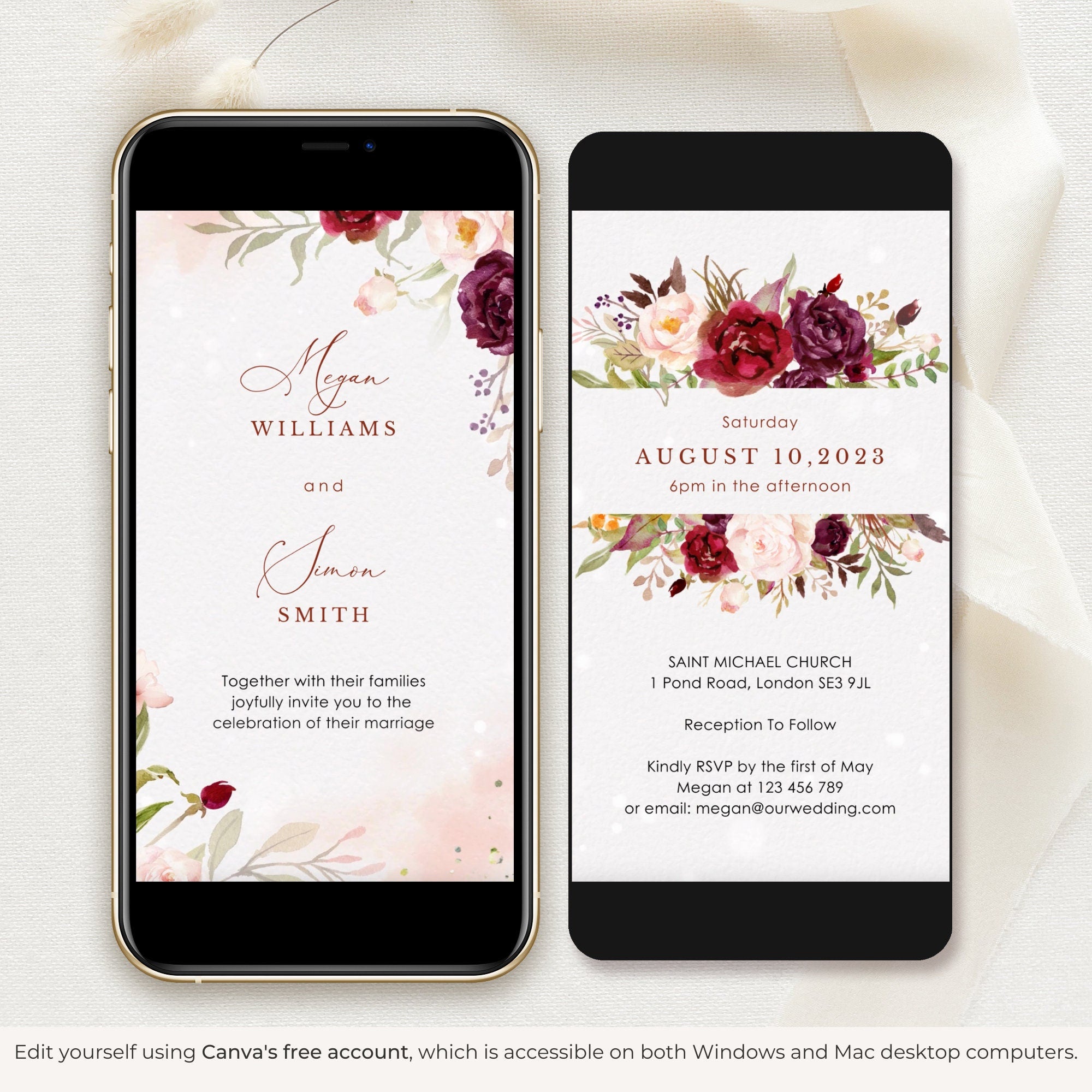 ROSITA Animated Wedding Invitation Video Template
