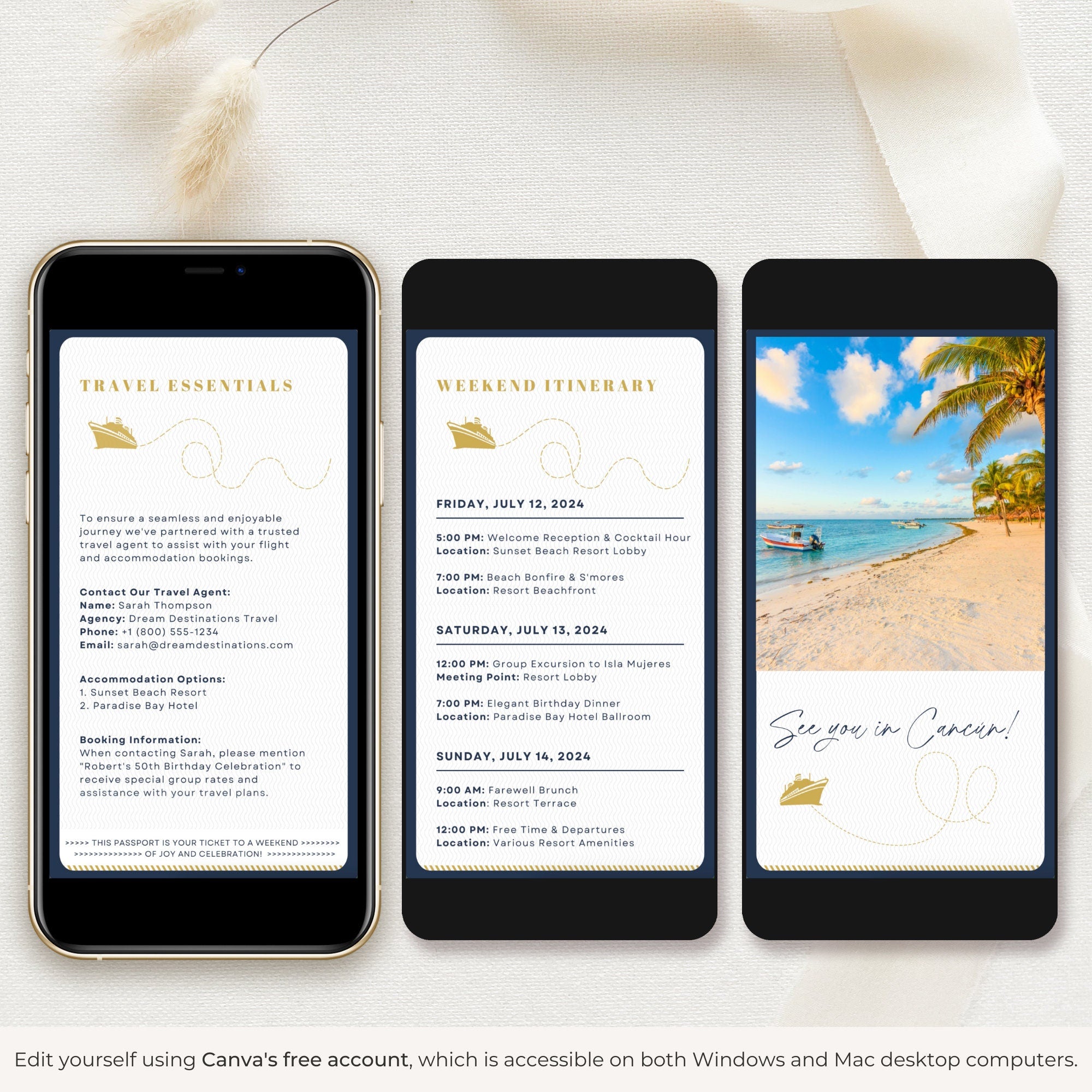 Nautical Birthday Invitation Video Template