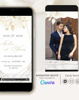 DORA Save the Date Video Template - Ivory & Gold