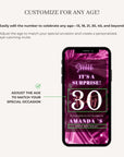SPARKLE Video Birthday Invitation Fuchsia