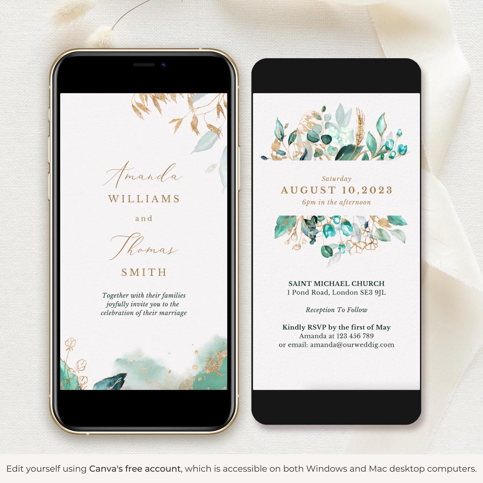 ESMERALDA Wedding Invitation Video Template