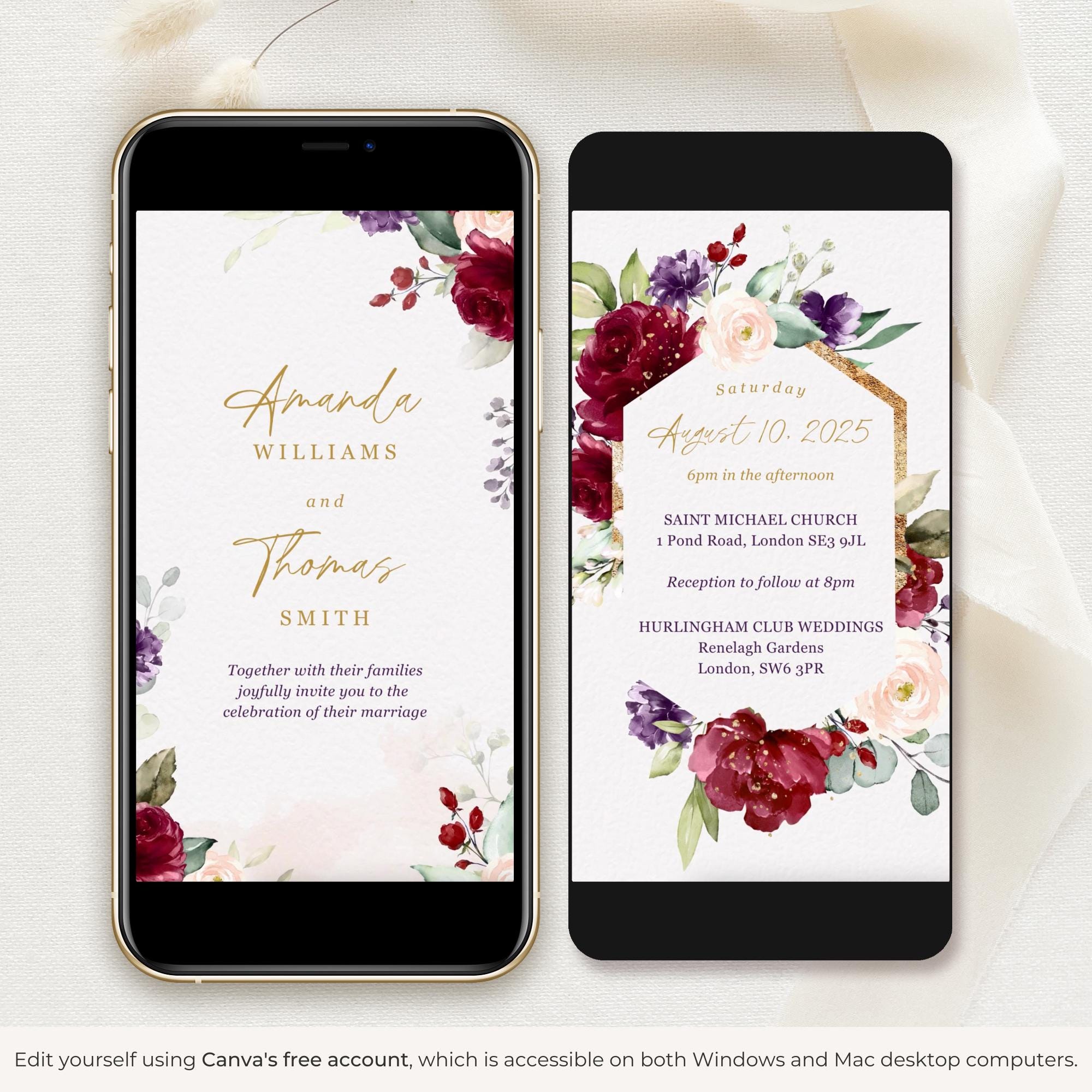 ROSSELLA Wedding Invitation Video Template