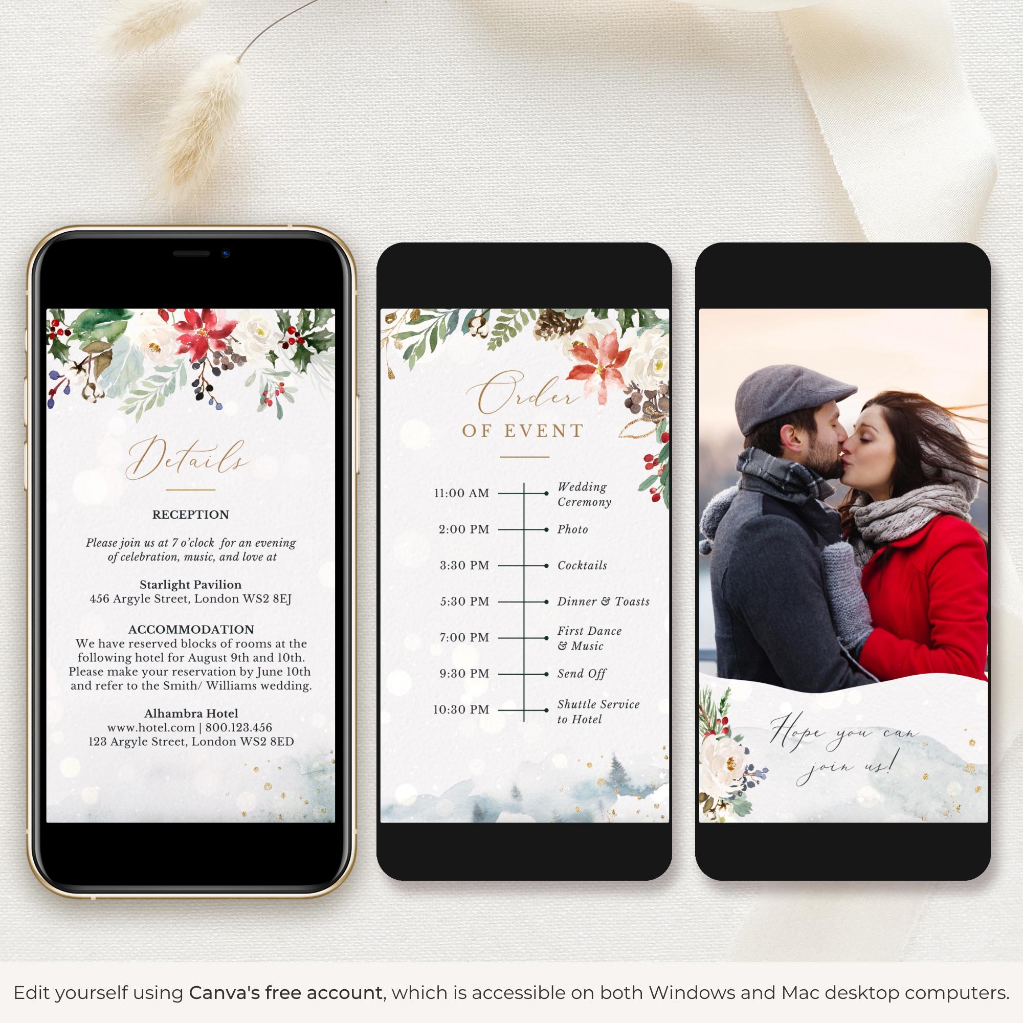 NATALIA Christmas Wedding Invitation Video Template