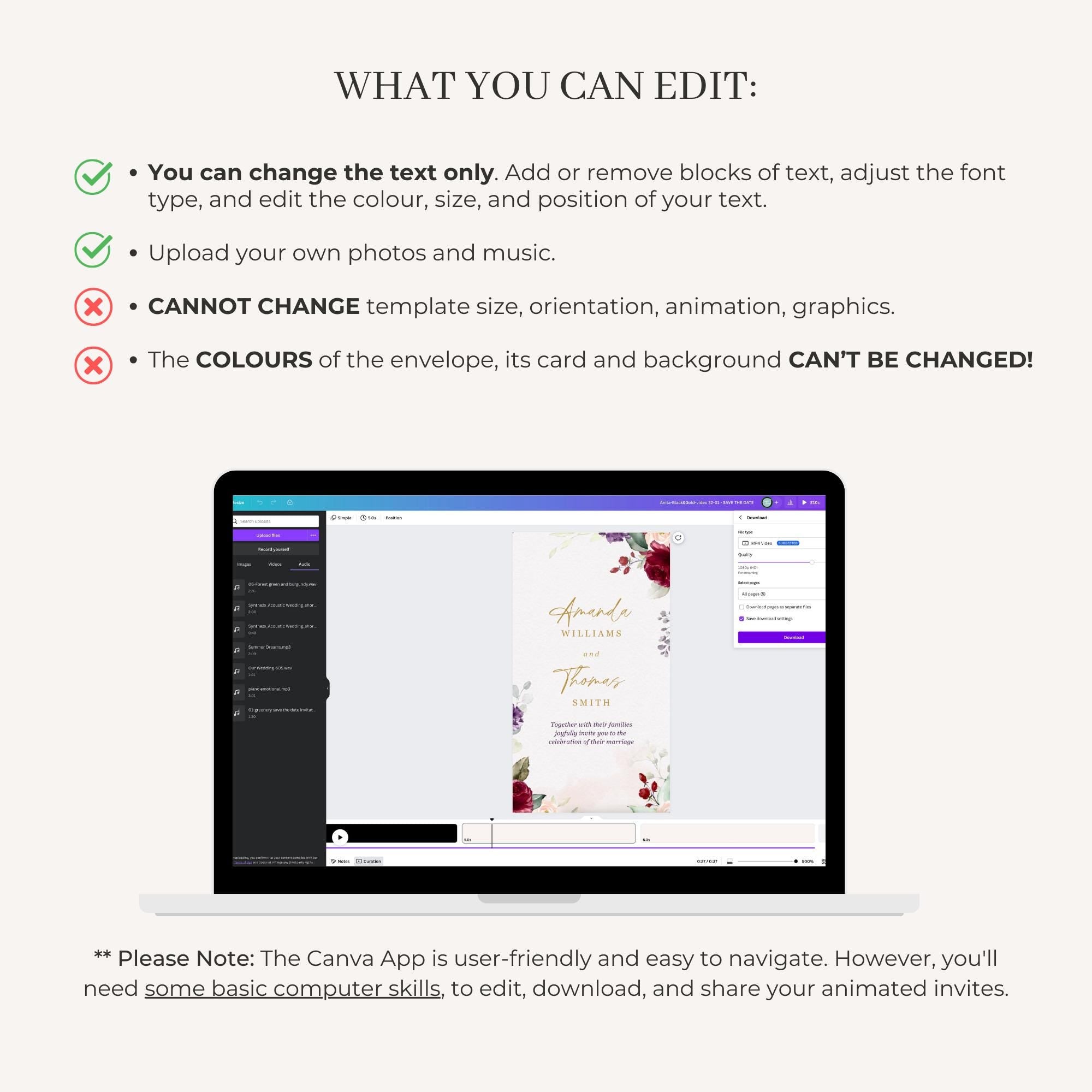 ROSSELLA Wedding Invitation Video Template
