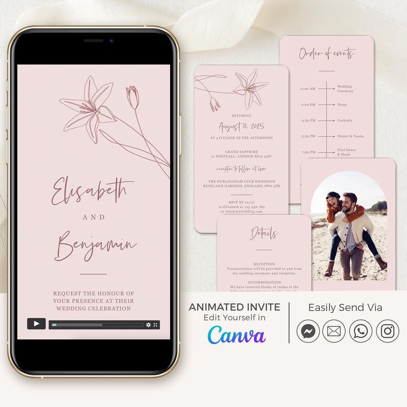 Animated Wedding Invitation Videos - Best Digital Templates – Creative ...
