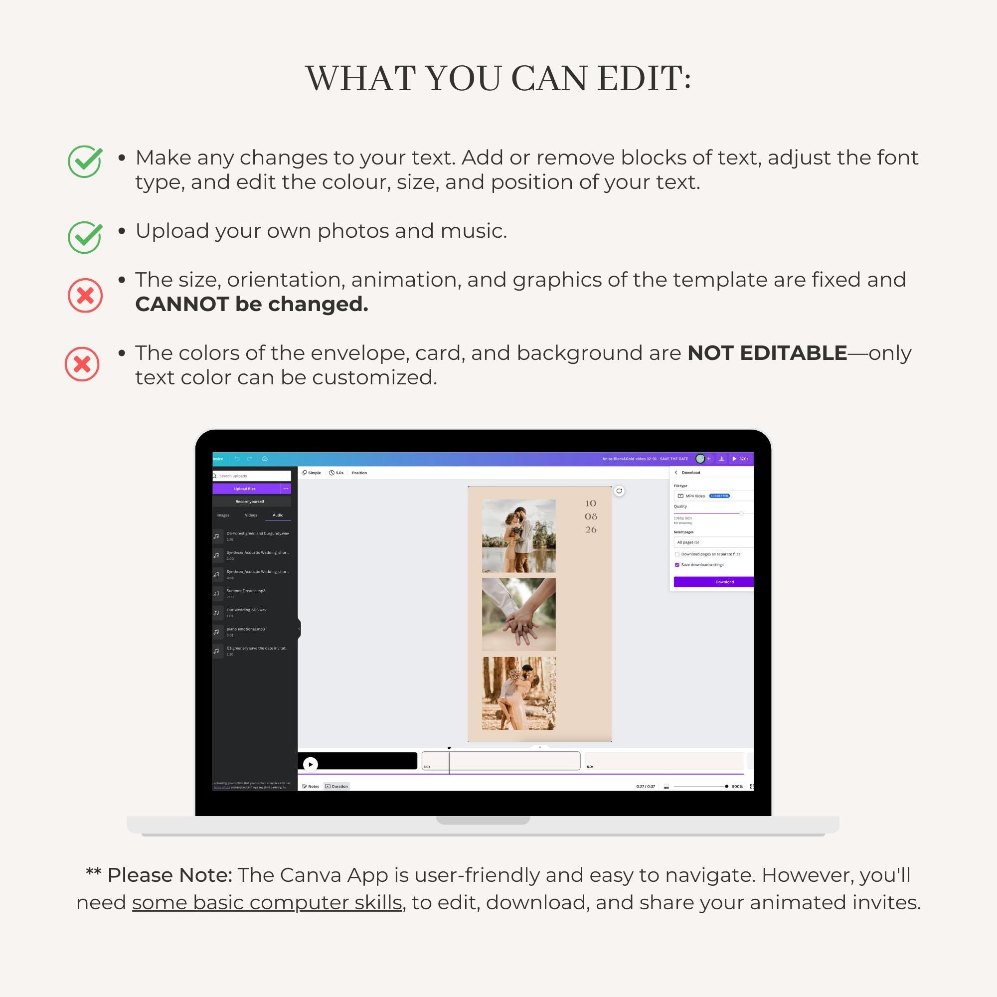 LAURA Wedding Invitation Video Template - Terracotta