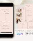 LAURA Wedding Invitation Video Template - Blush Pink