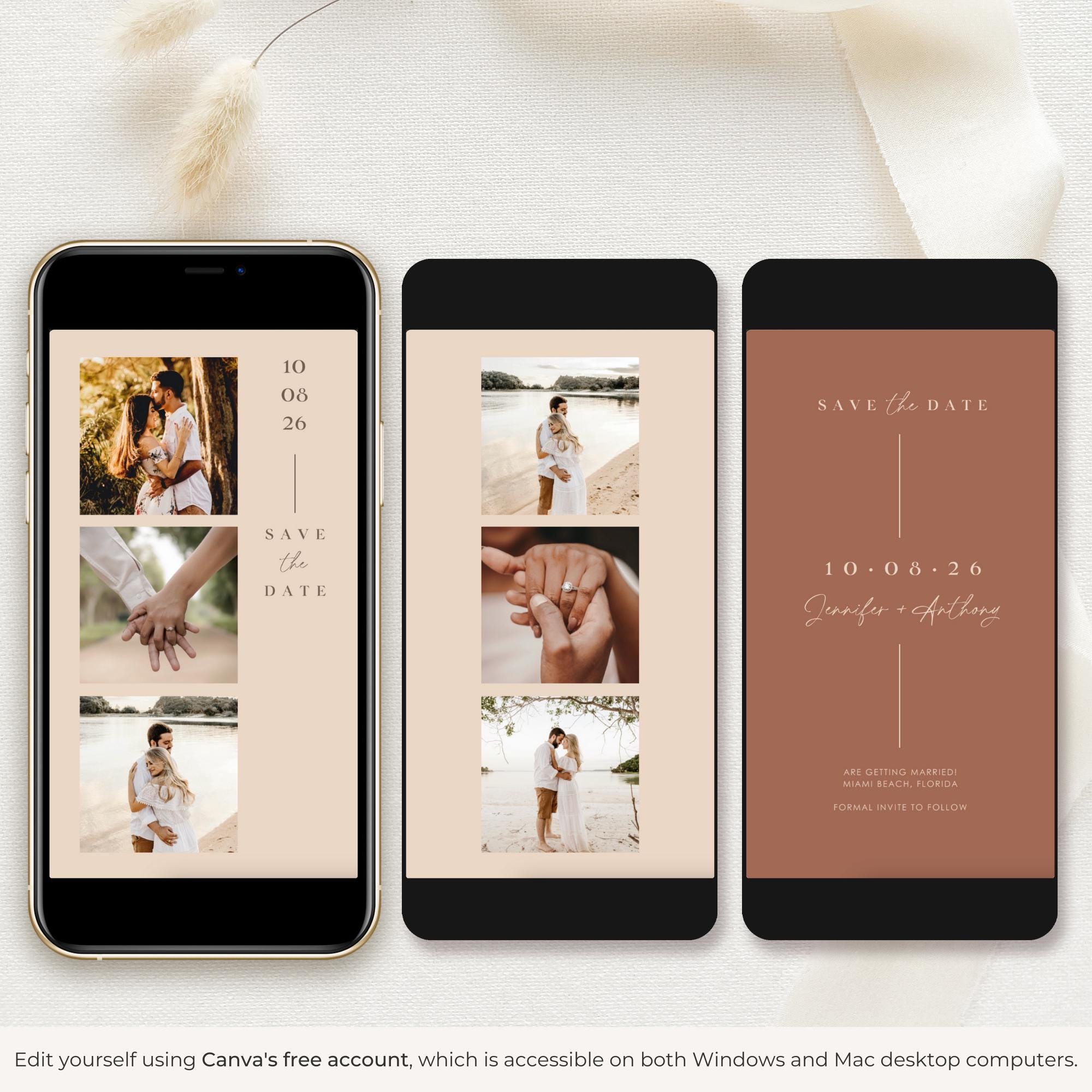 LAURA Save the Date Video Template - Terracotta