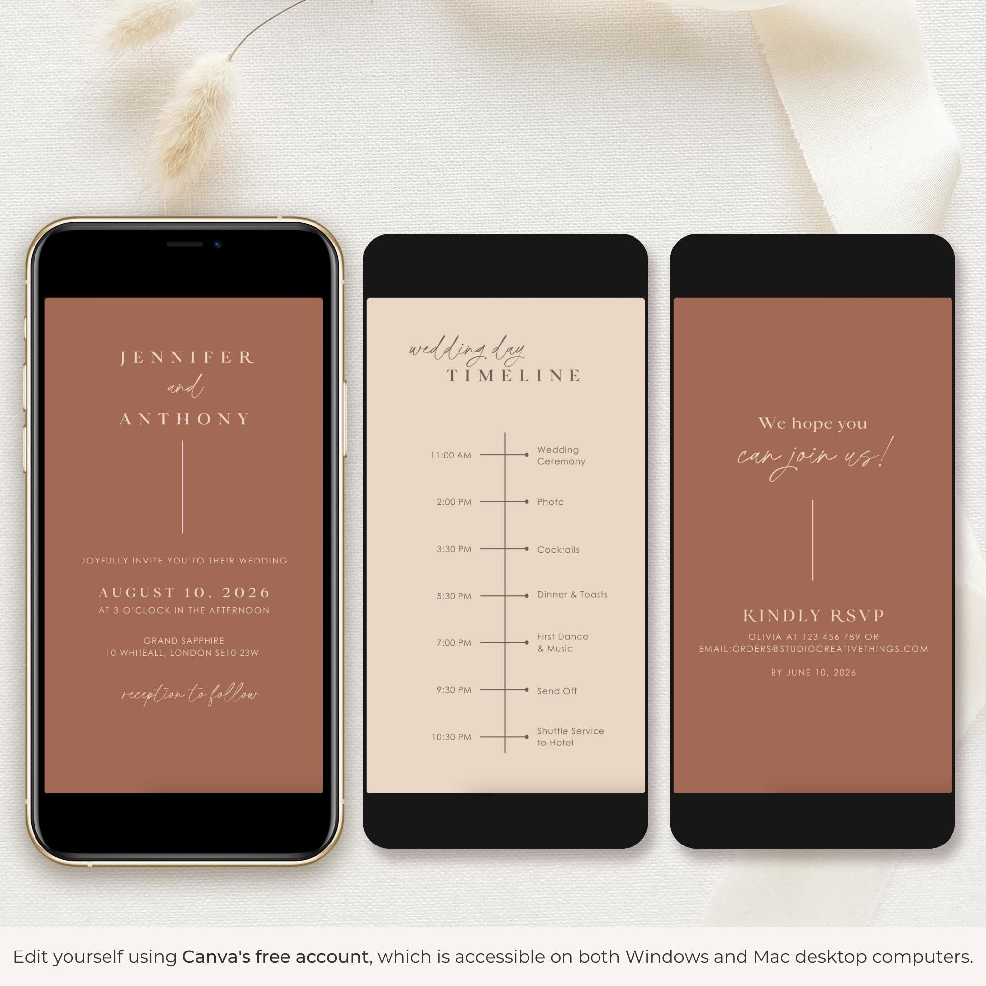 LAURA Wedding Invitation Video Template - Terracotta