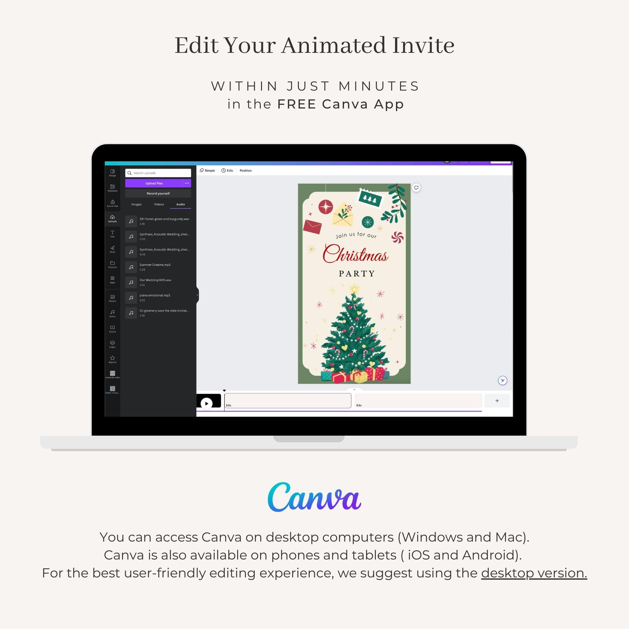 Christmas Tree Invitation Video Template