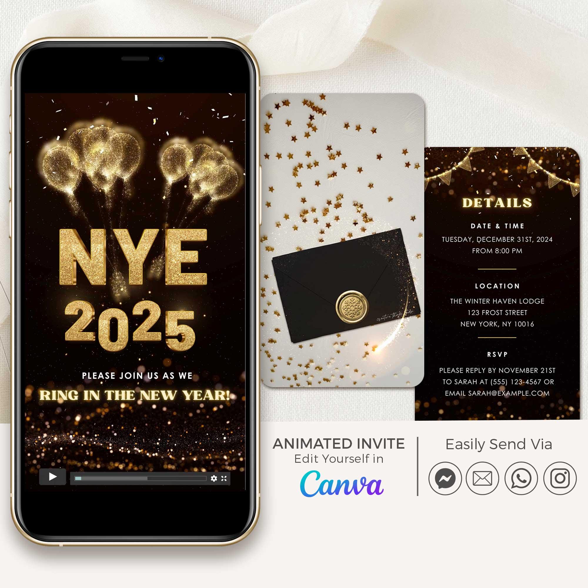 New Year&#39;s Eve Invitation Video