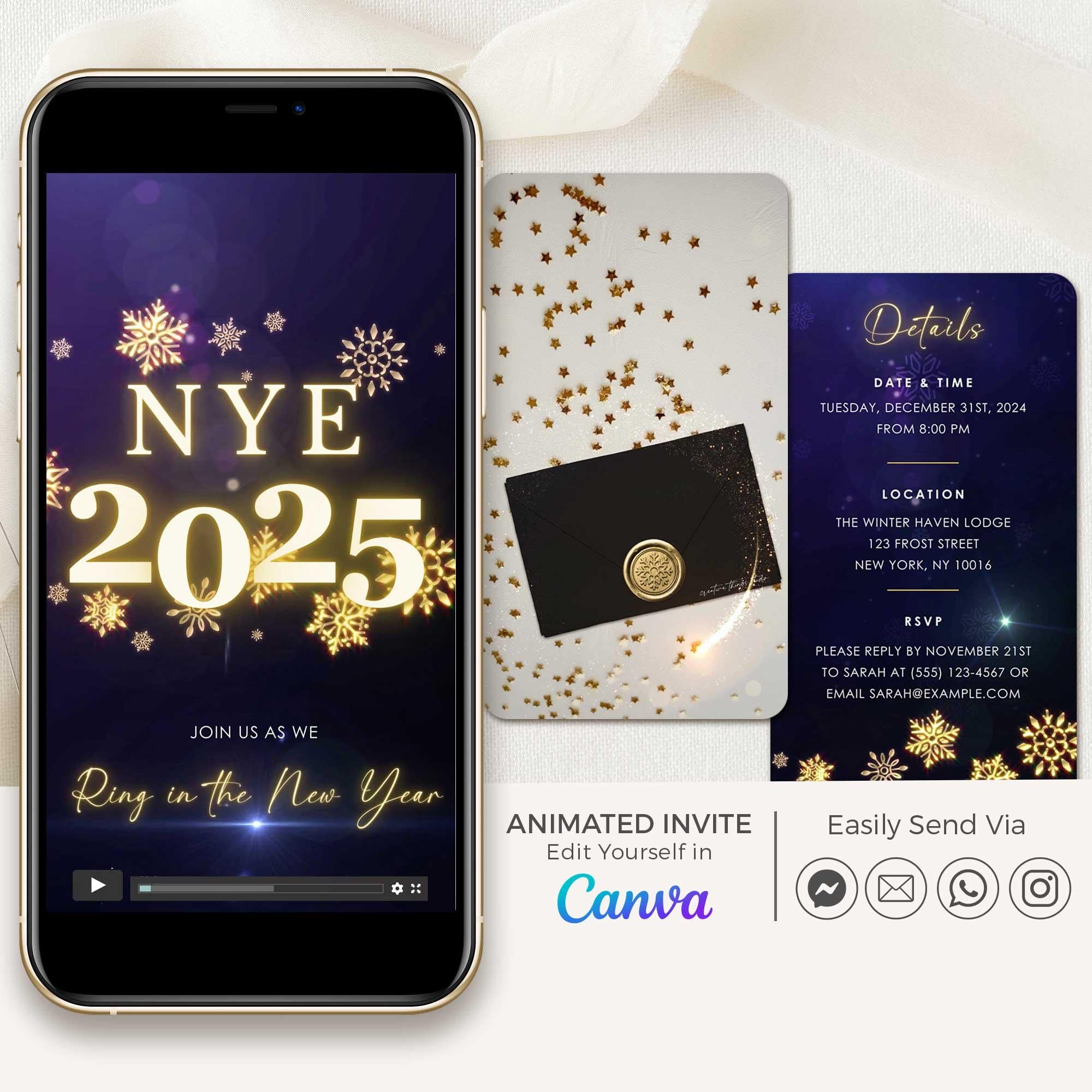 New Year&#39;s Eve Party Invitation Video