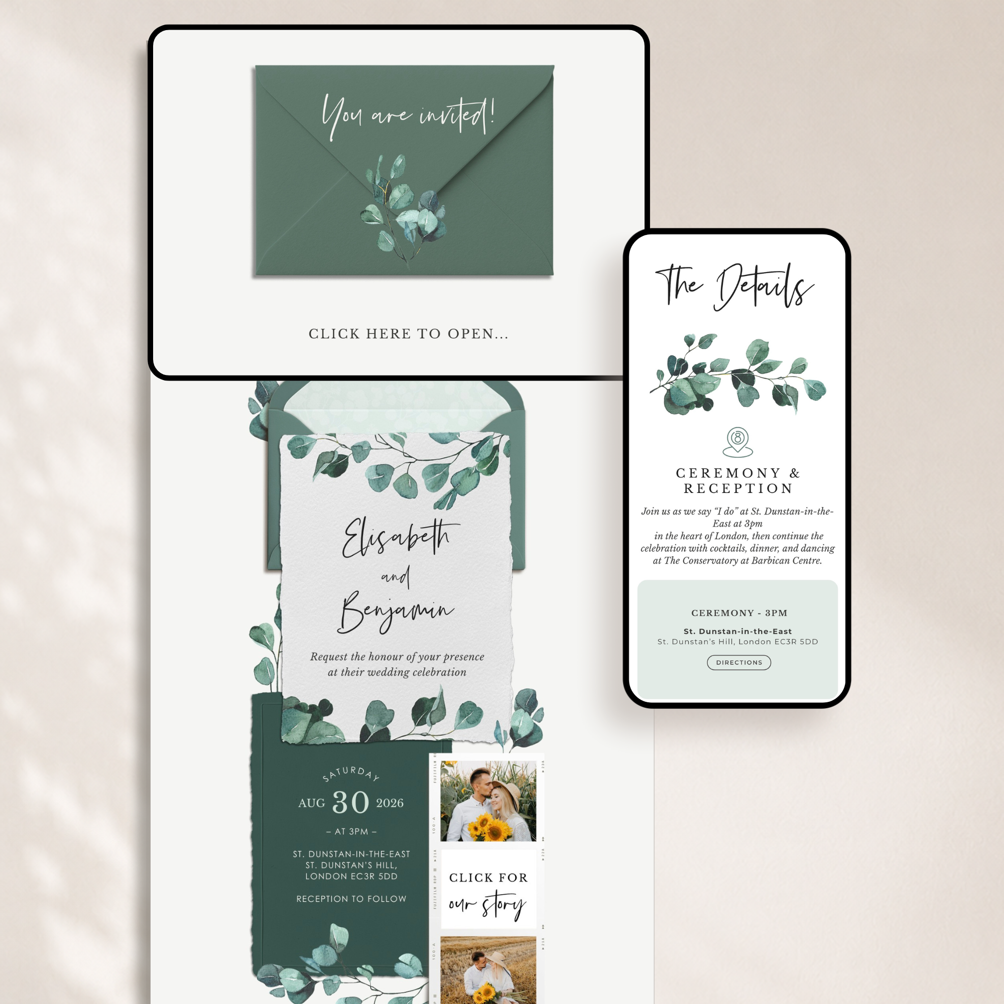 LUISA Wedding Website Template for Canva with RSVP