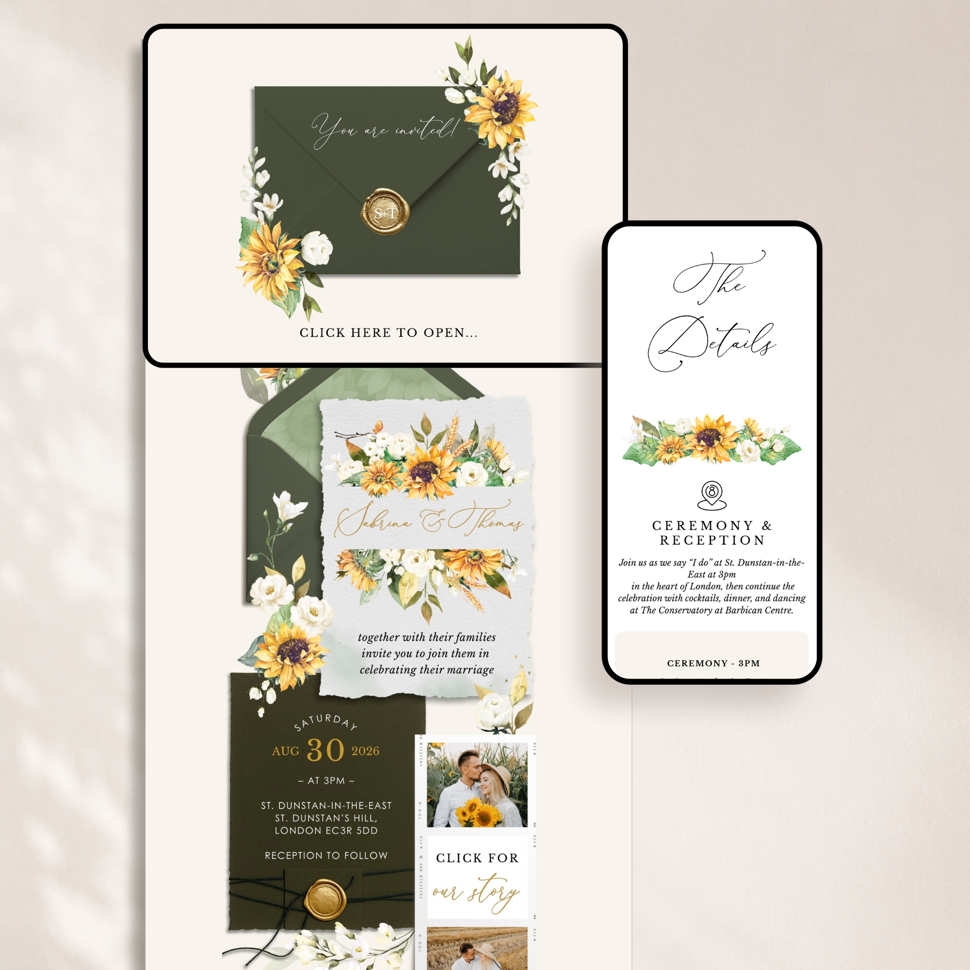 MARISOL Wedding Website Template for Canva with RSVP