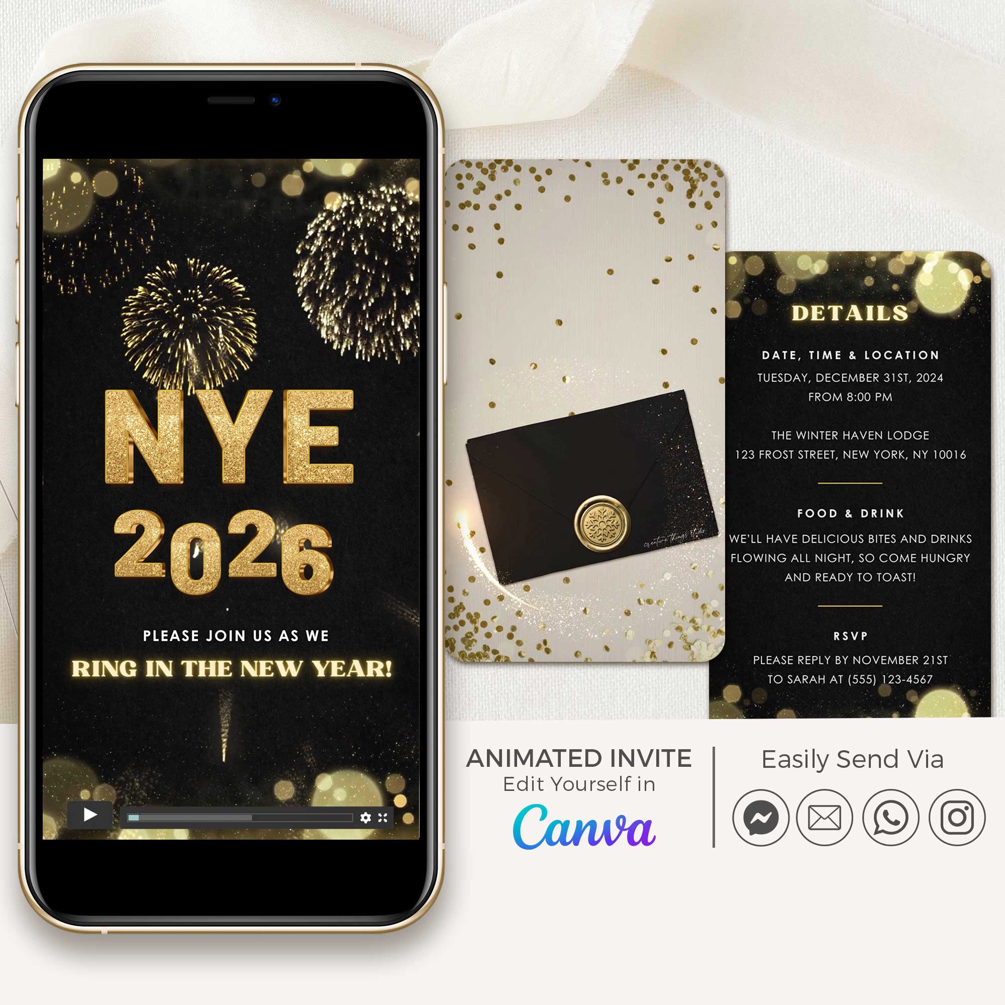 Animated Invitation New Years Eve Party