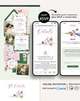 CLOE Wildflowers Online Digital Wedding Invitation