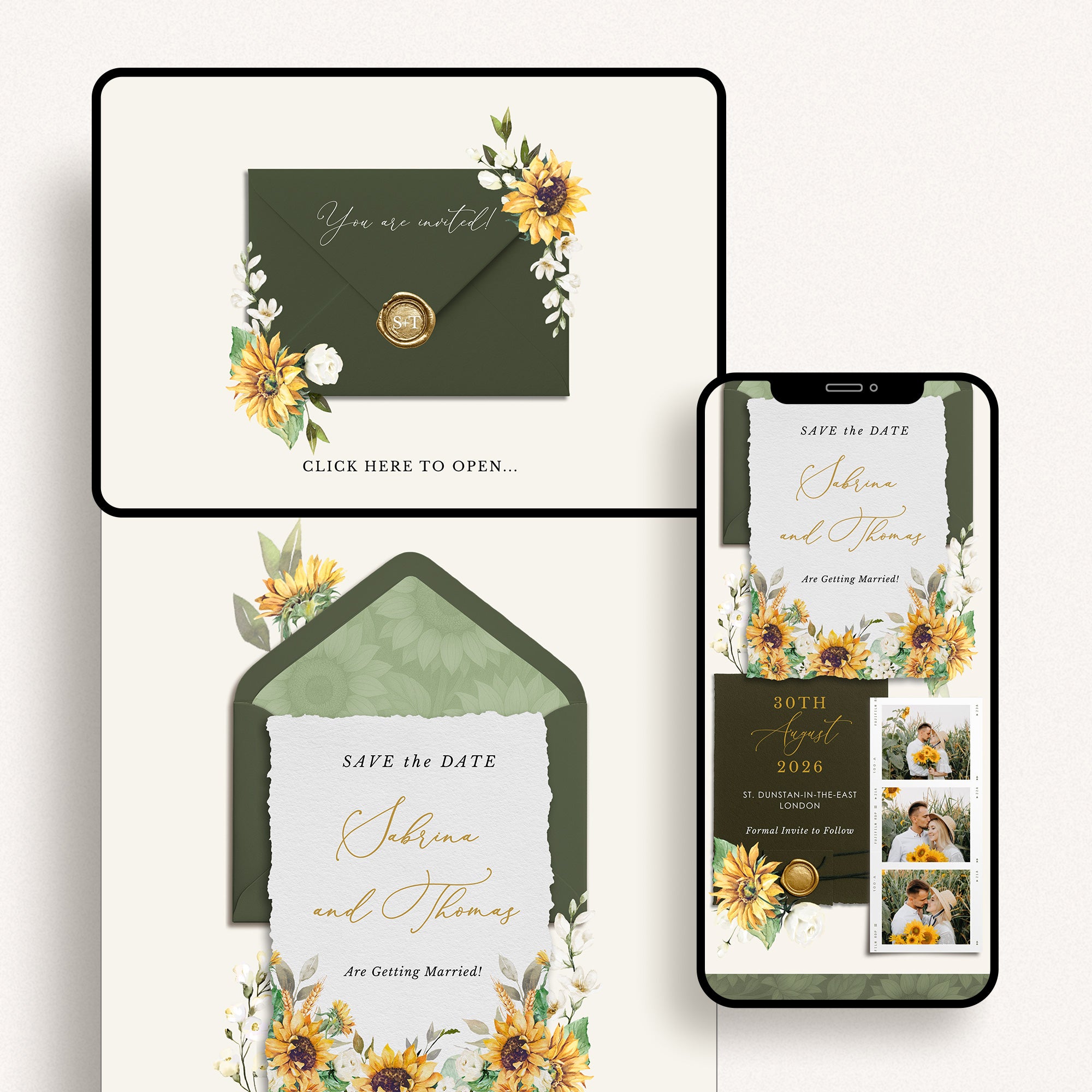 MARISOL Sunflowers Digital Save the Date