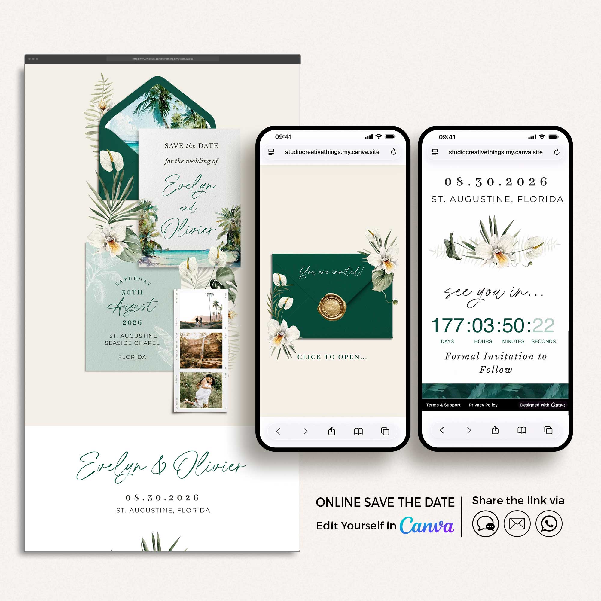 ISLA Tropical Online Digital Save the Date