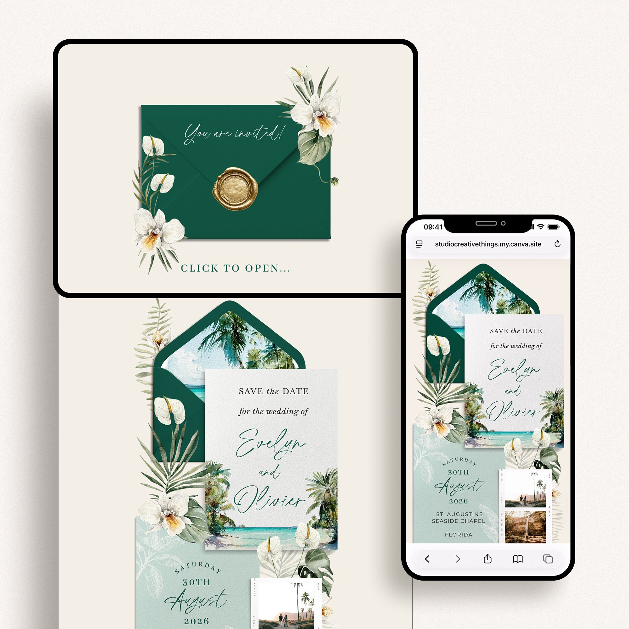 ISLA Tropical Online Digital Save the Date